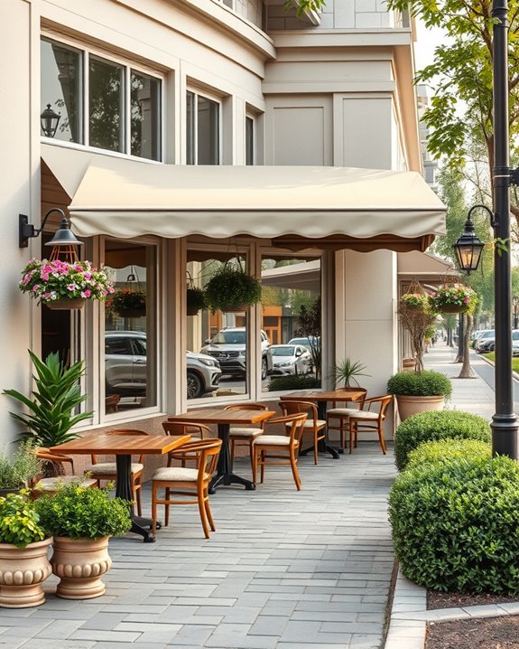 inviting outdoor caf experience
