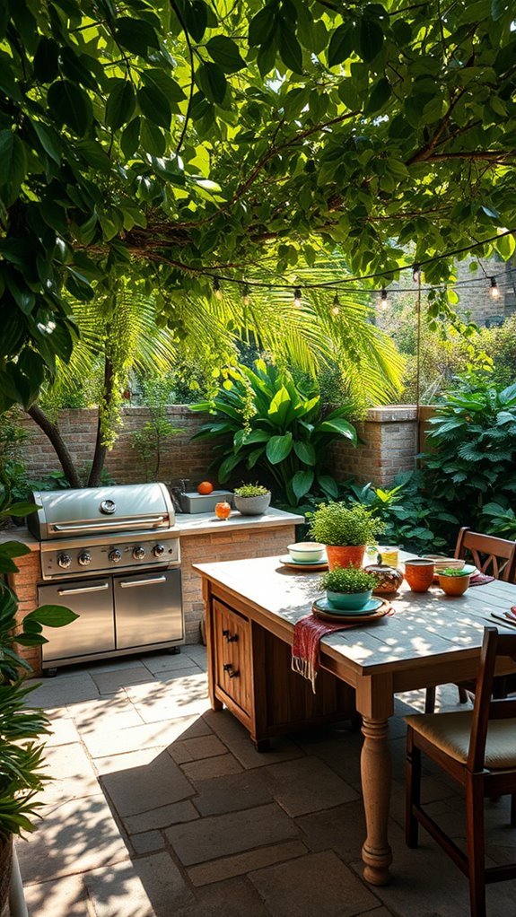 inviting outdoor dining area