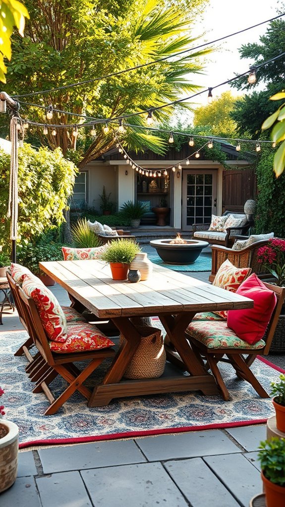 inviting outdoor dining oasis