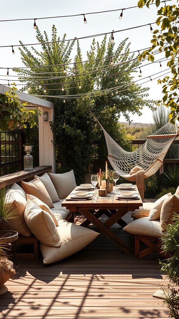 inviting outdoor dining setup