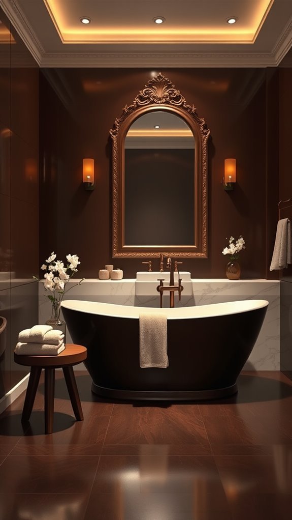 inviting warm chocolate tones