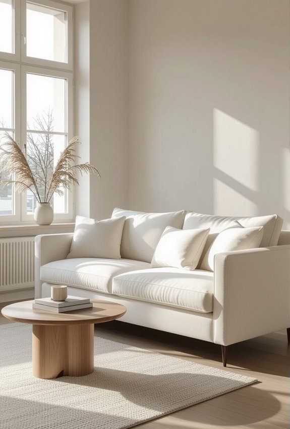 ivory sofa airy layout