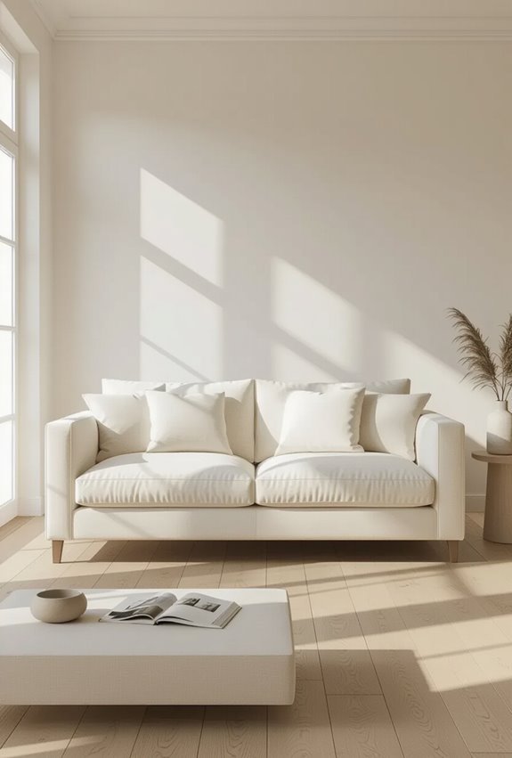 ivory sofa minimalist elegance