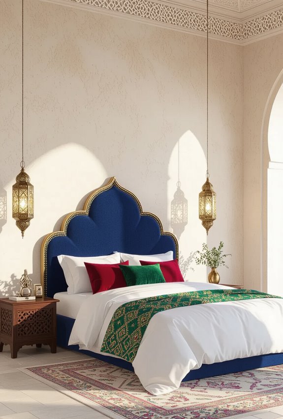 jewel toned arabic inspired textiles