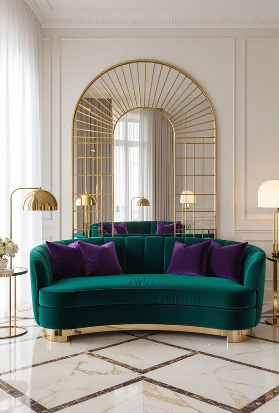 jewel toned emerald and sapphire