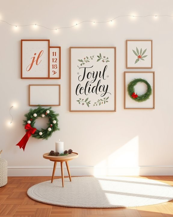 joyful holiday typography prints