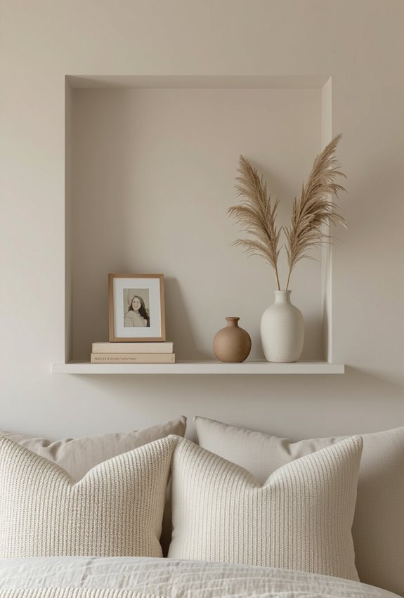 keepsake filled sentimental display shelf