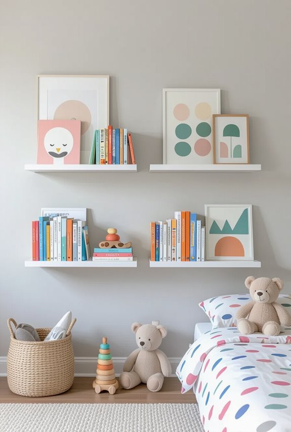 kid safe floating picture ledges