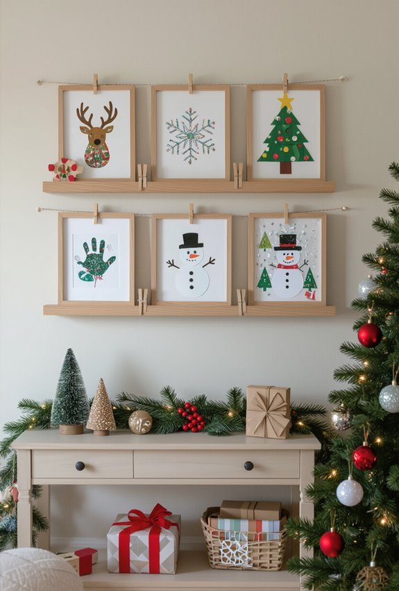 kids rotating holiday art