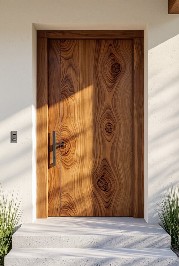 knotty grained wooden doors