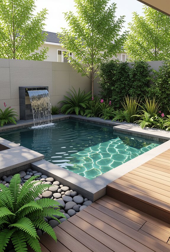 koi ponds and waterfalls