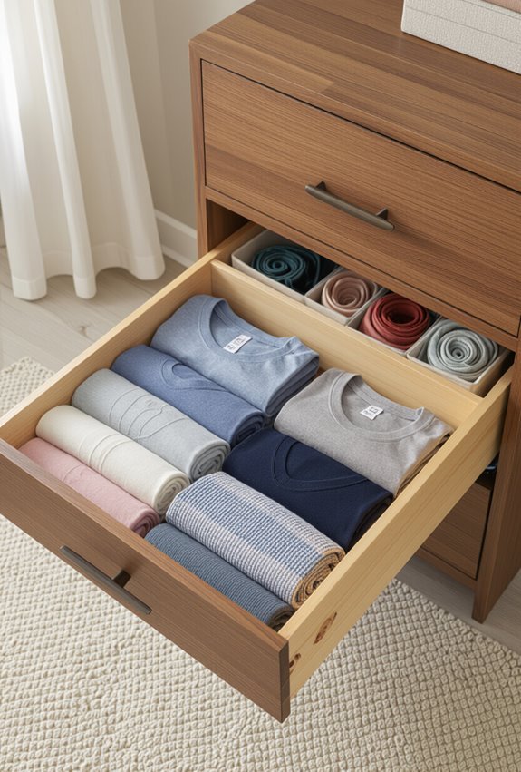konmari rolling for organization