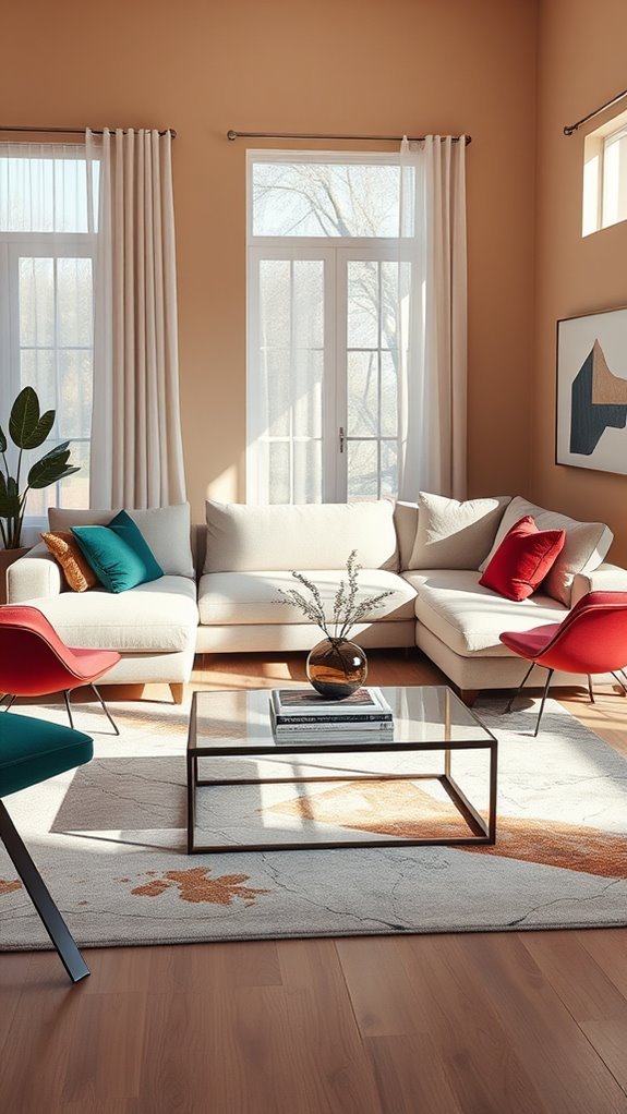 l shaped sofa bold accent chairs
