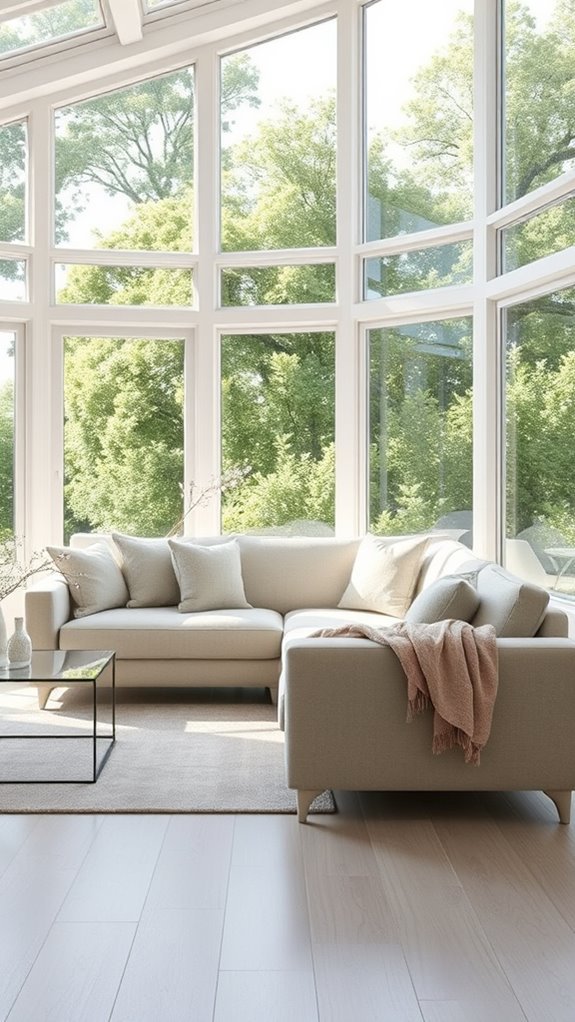 l shaped sofa sunroom retreat