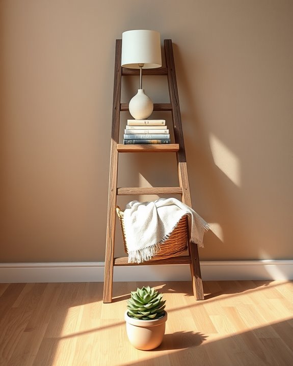 ladder bedside table transformation