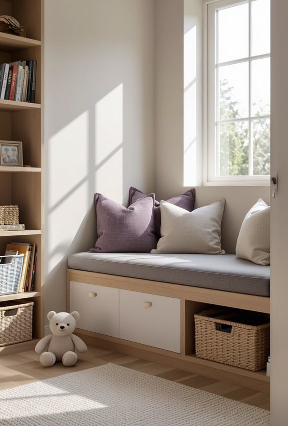 lanky purple enderman reading nook