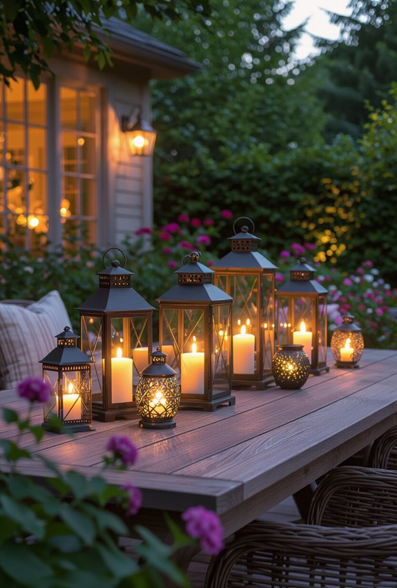 lanterns and candles lighting