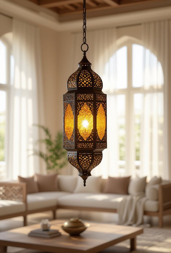 lanterns cast intricate ambiance