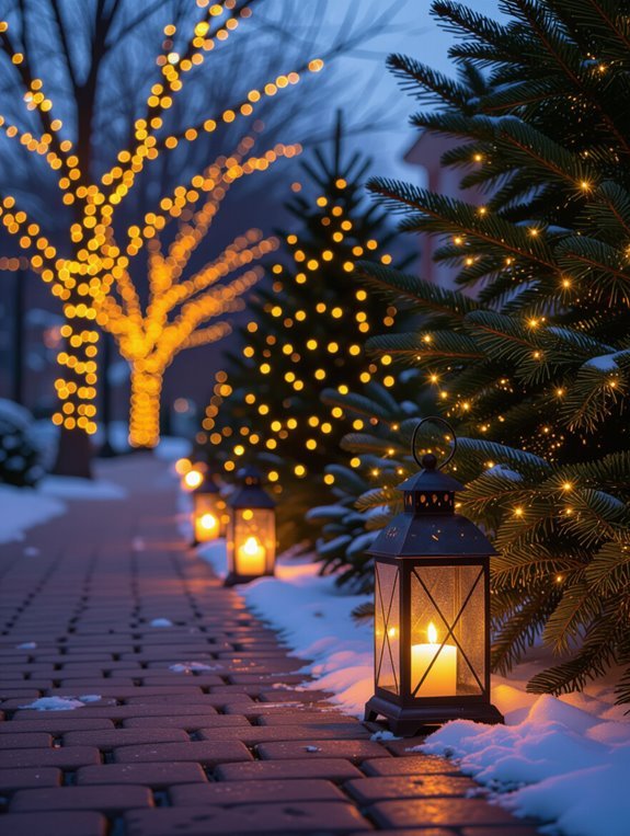 lanterns enhance cozy ambiance