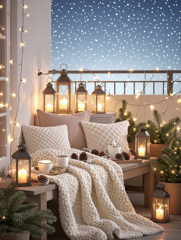 lanterns fairy lights coziness