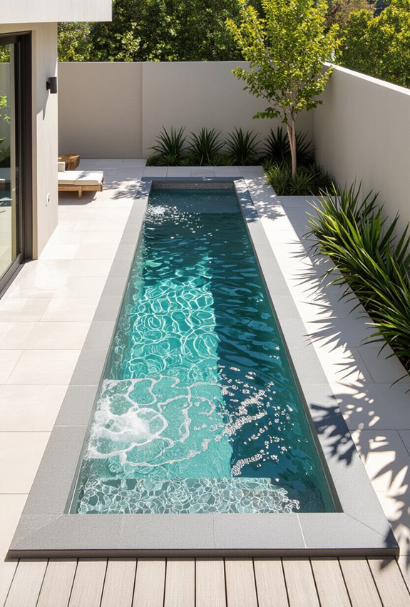 lap pool with spazone
