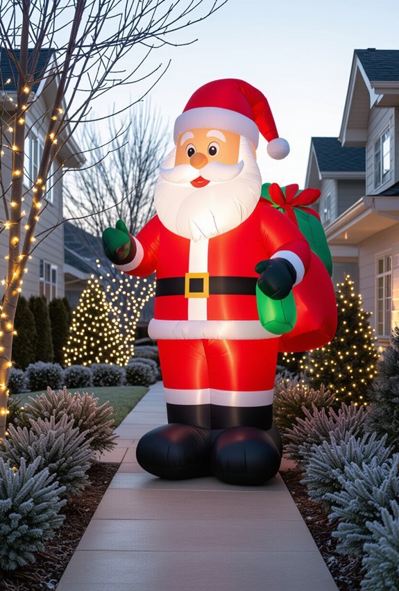 large anchored inflatable characters