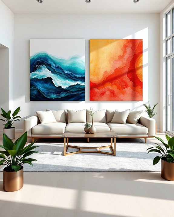 large canvas diptychs impact