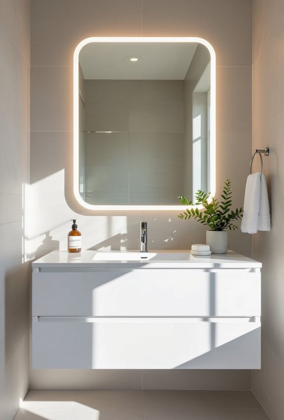 large mirrors amplify light