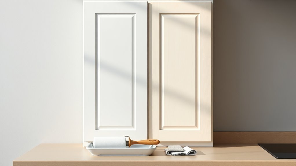 latex paint cabinet finishing