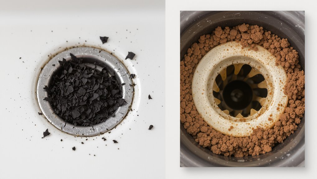 latex solids obstruct drain flow