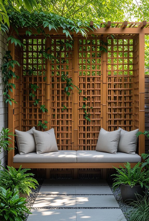 lattice and bamboo privacy