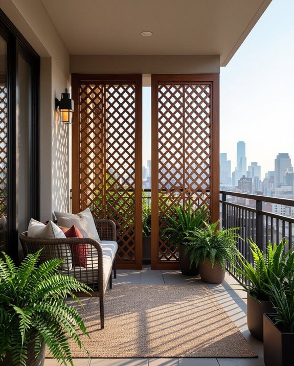 lattice screens for privacy