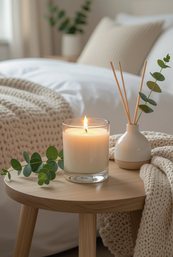 lavender scented candle relaxation ritual