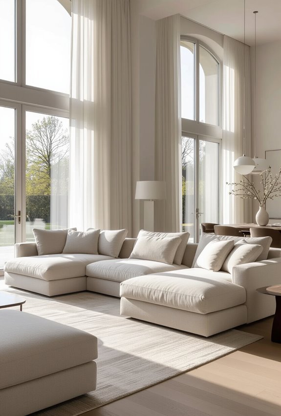 lavish oversized low profile seating
