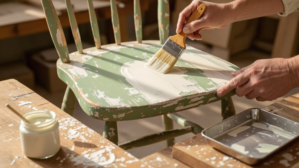 layer distress glaze finish
