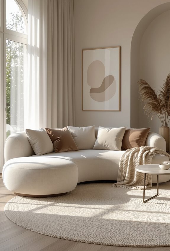 layer rounded velvet lumbar pillows
