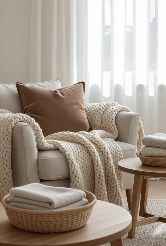 layer varied textured fabrics