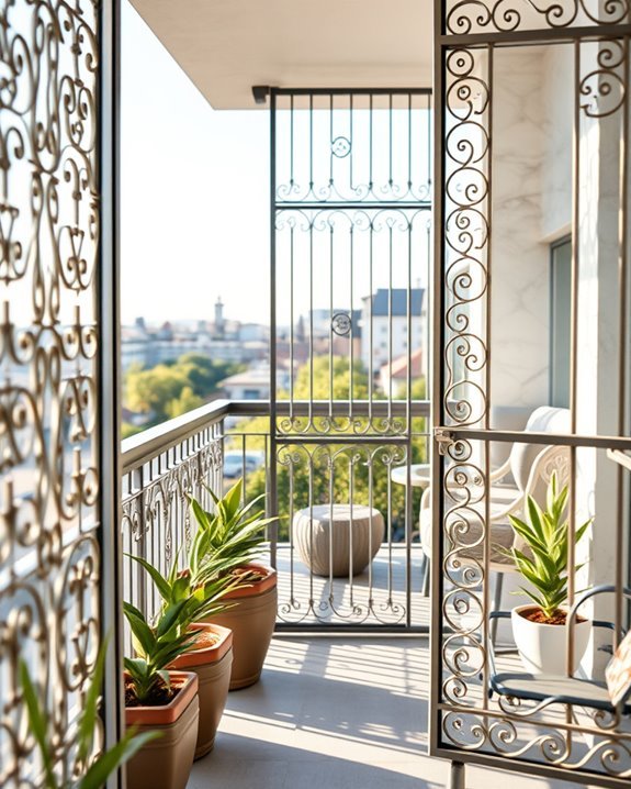 layered balcony grill designs