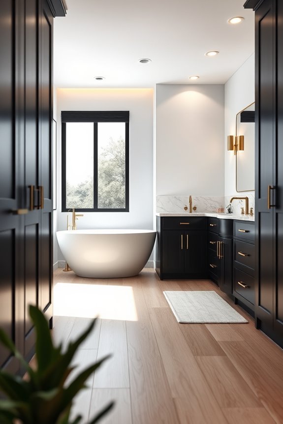 layered bathroom lighting effects