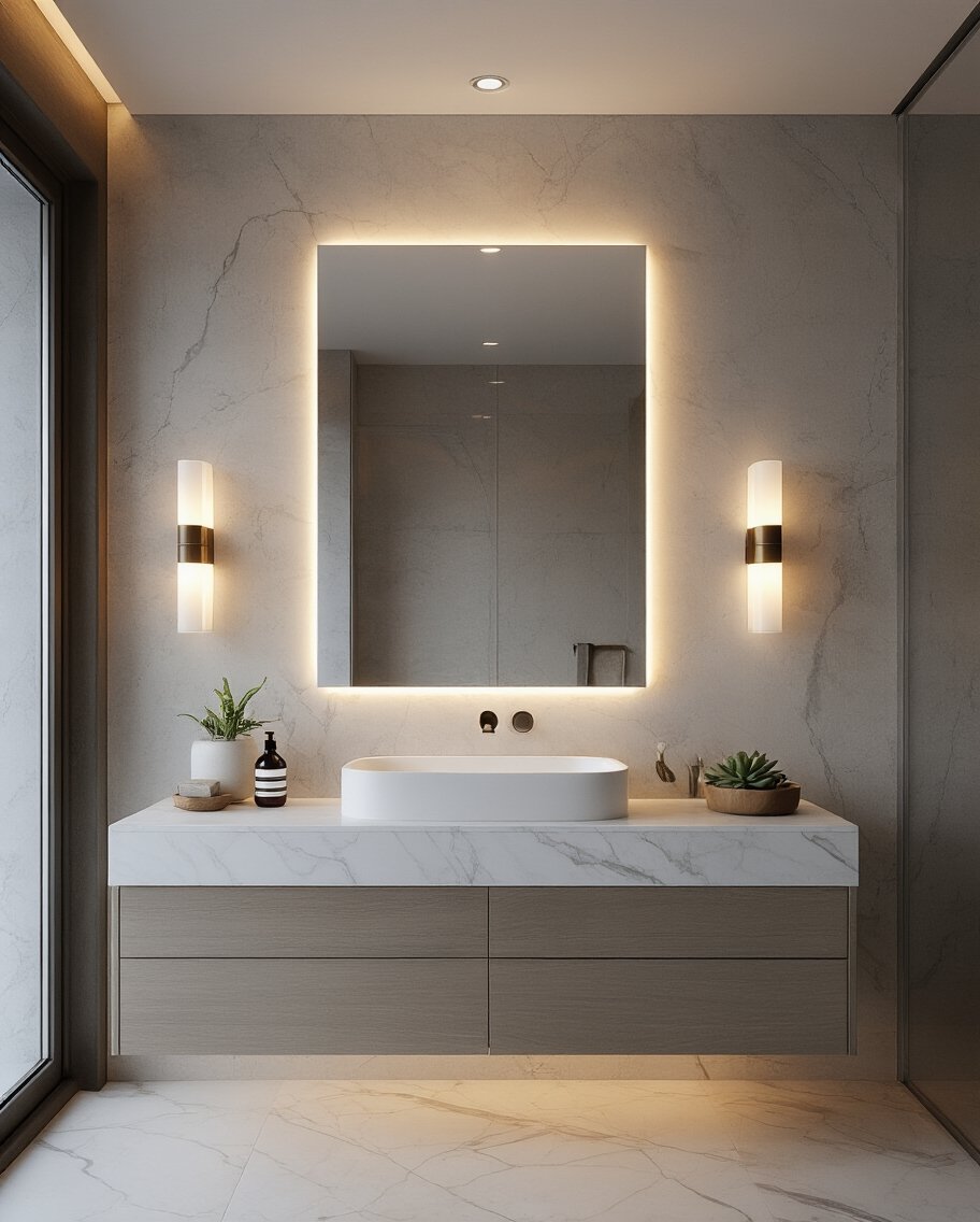 layered bathroom lighting techniques