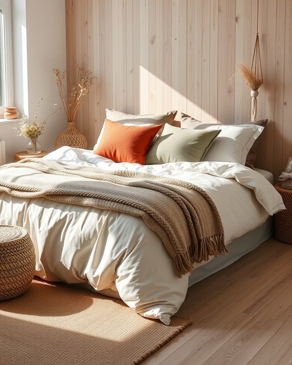 layered bedding for coziness