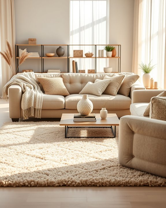layered beige fabric textures