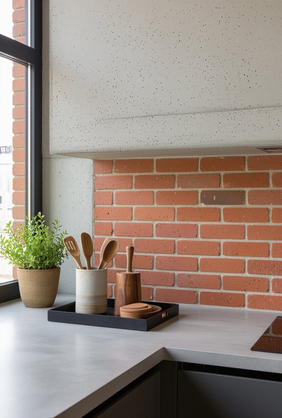 layered beton and brick