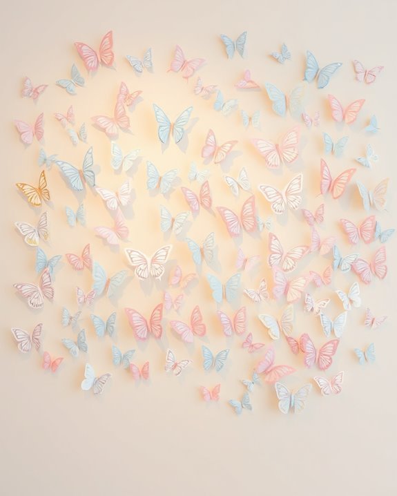 layered butterfly wall d cor