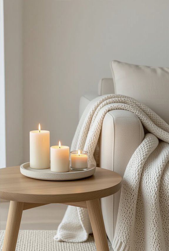 layered candles add texture