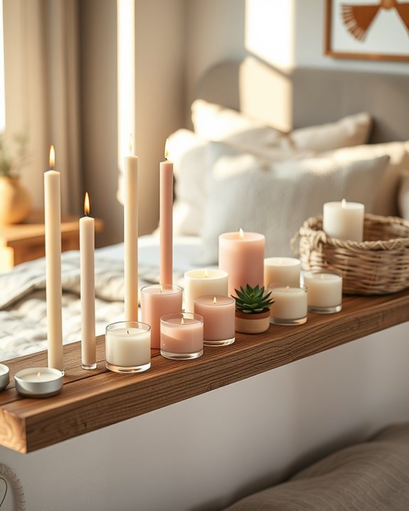 layered candles enhance aesthetics