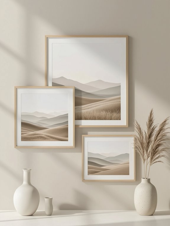 layered contrasting framed display