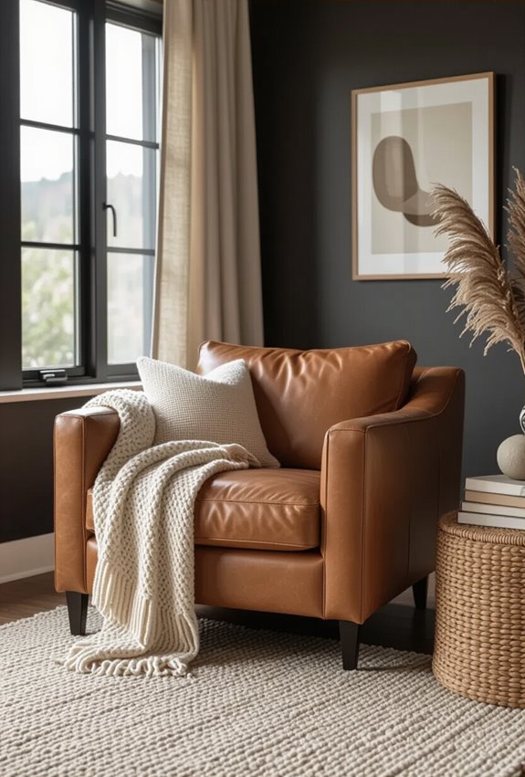 layered cozy boho reading nook