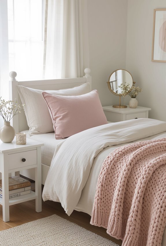 layered cozy tactile textiles