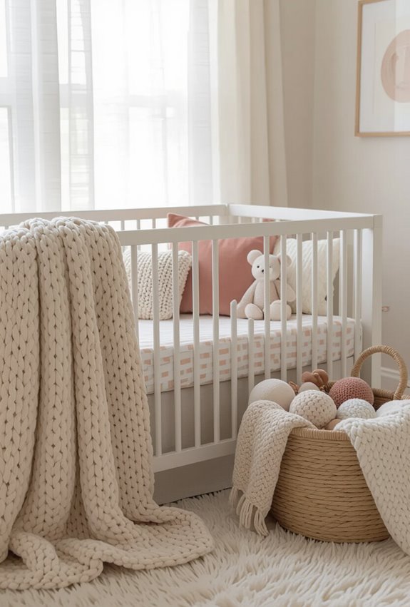 layered cozy textured nursery decor